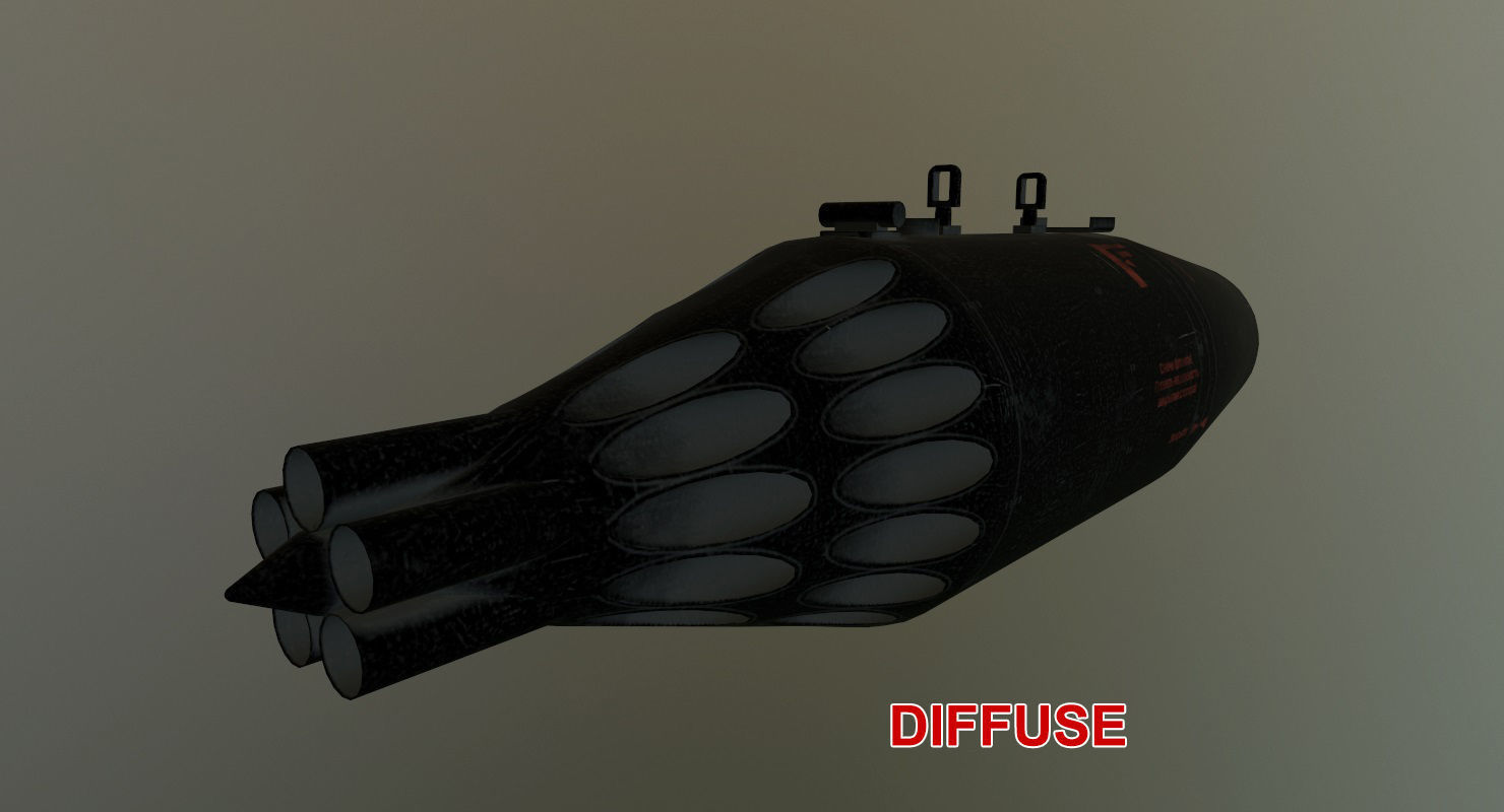 Rocket Launcher UB-32A Low-poly 3D model_16