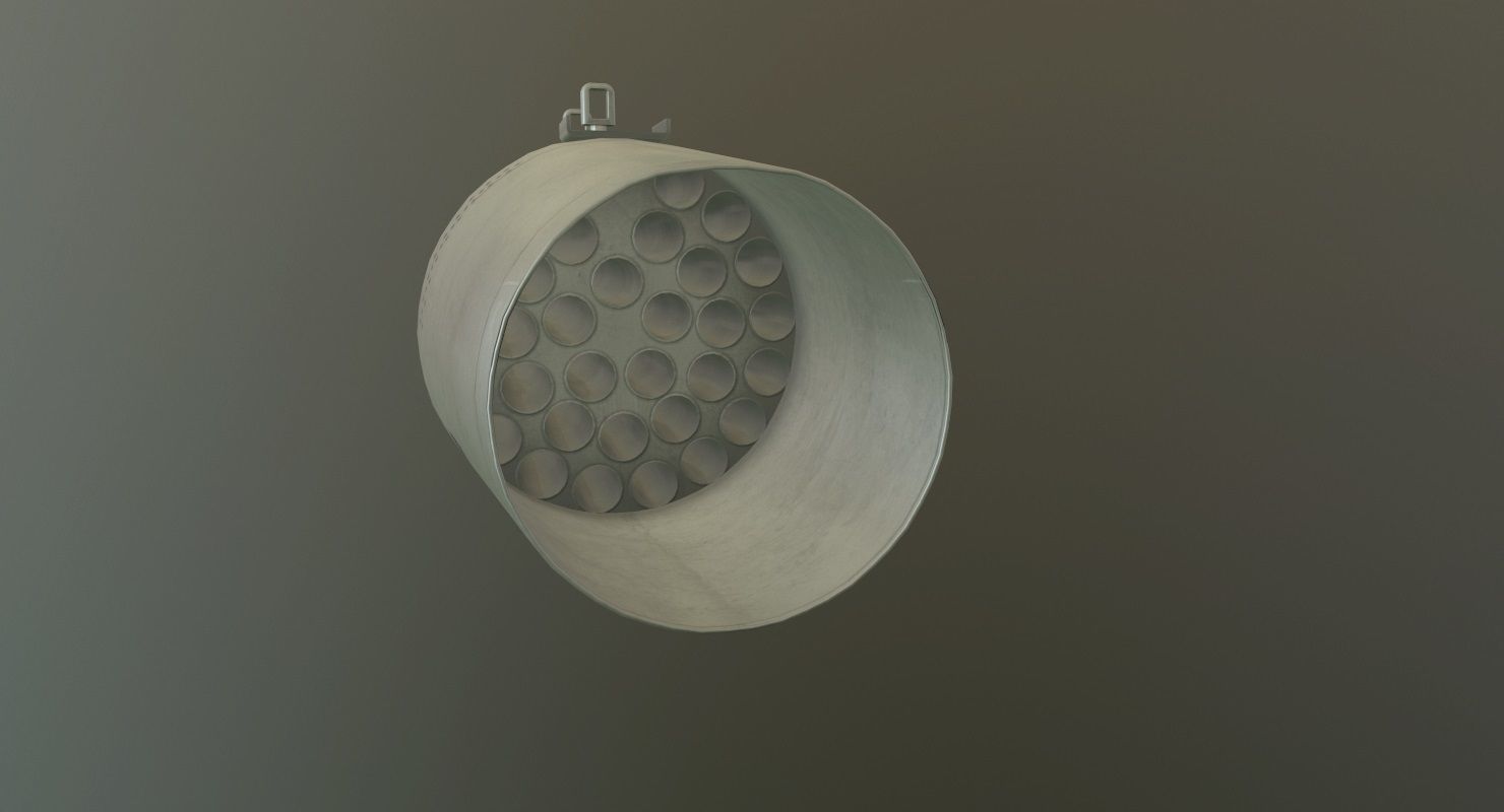 Rocket Launcher UB-32A Low-poly 3D model_5