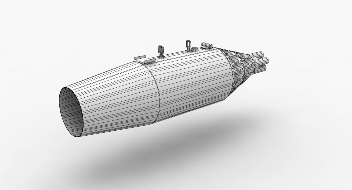 Rocket Launcher UB-32A Low-poly 3D model_11