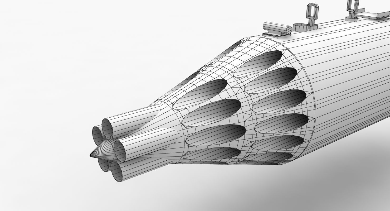 Rocket Launcher UB-32A Low-poly 3D model_13