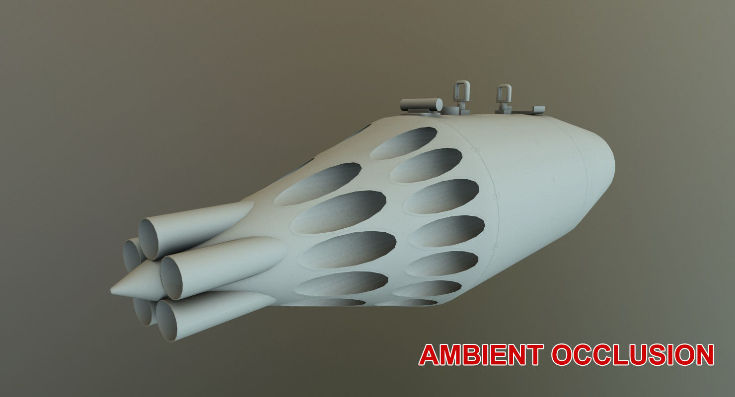 Rocket Launcher UB-32A Low-poly 3D model_22