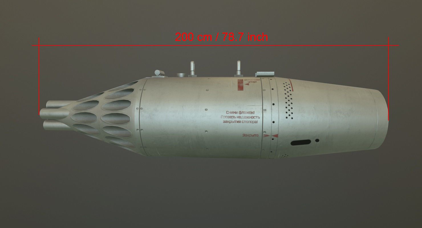 Rocket Launcher UB-32A Low-poly 3D model_9