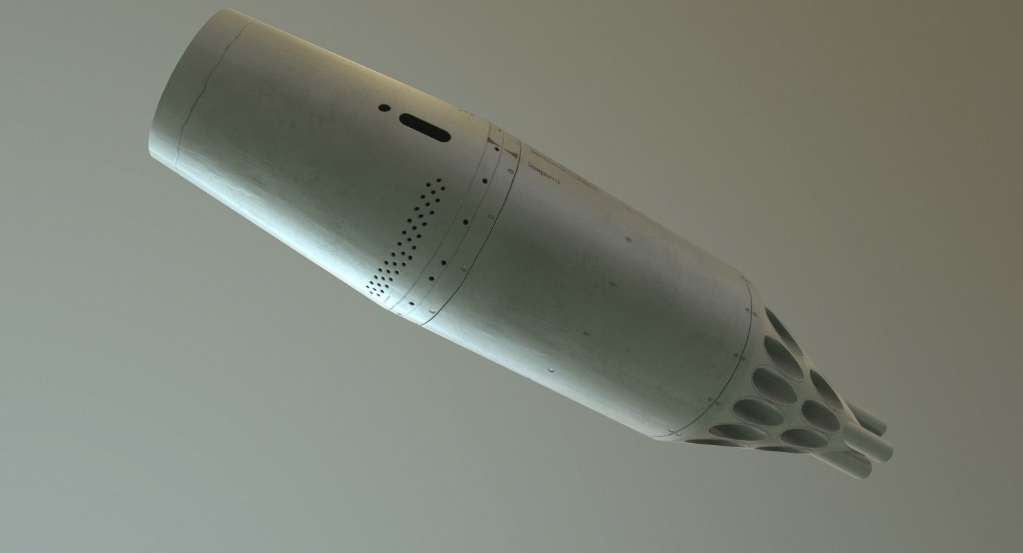 Rocket Launcher UB-32A Low-poly 3D model_6