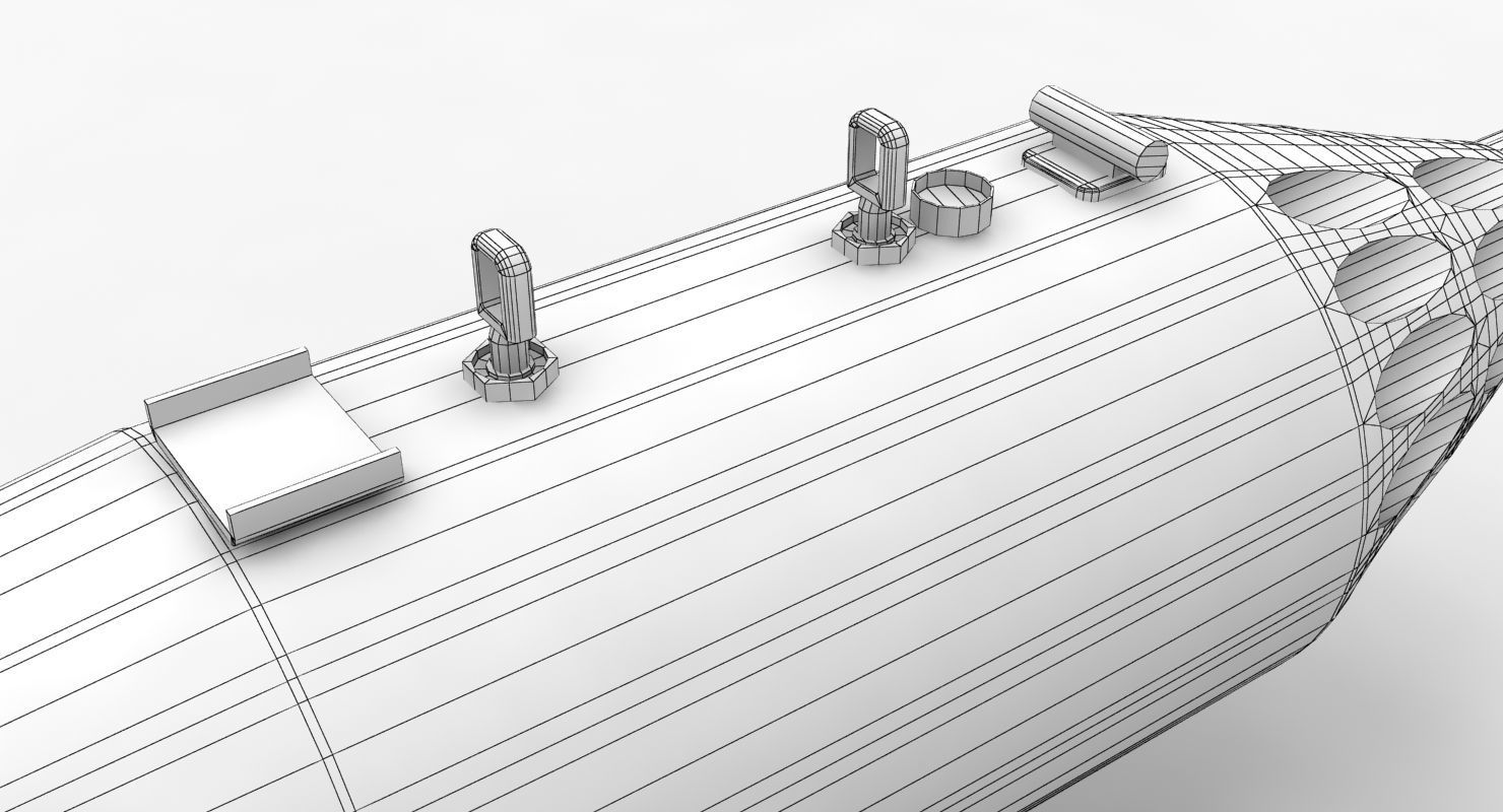 Rocket Launcher UB-32A Low-poly 3D model_15