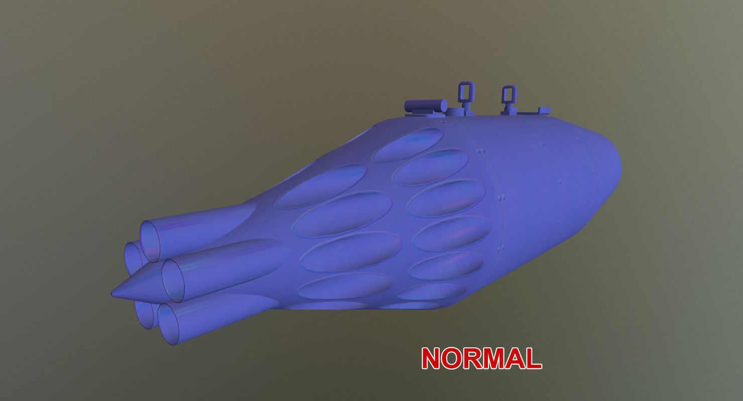Rocket Launcher UB-32A Low-poly 3D model_23