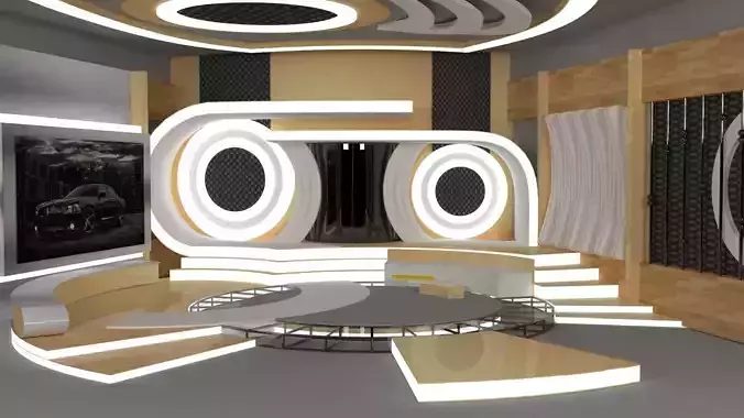 Morning show -lite virtual set sri lanka 3D model