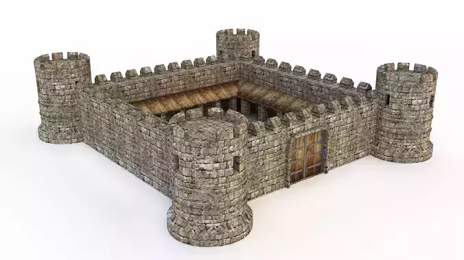 Castle medieval Free 3D model