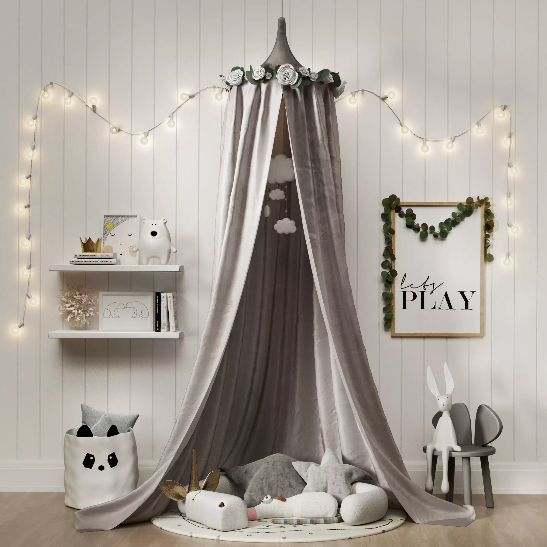 Children play canopy 3D model_0