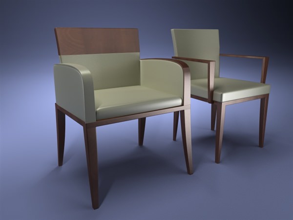 Azure Contemporary Armchair Set 27 3D model_6