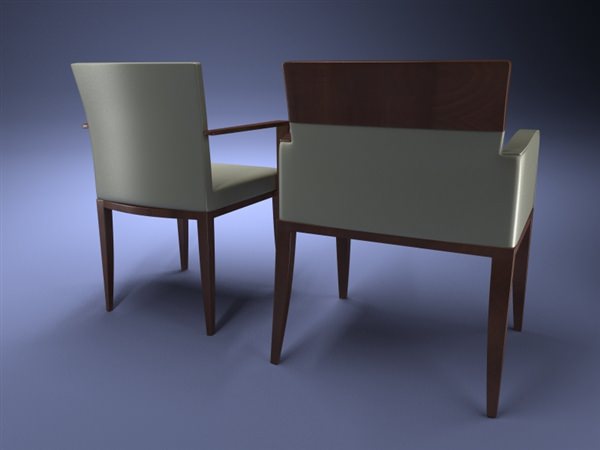 Azure Contemporary Armchair Set 27 3D model_7