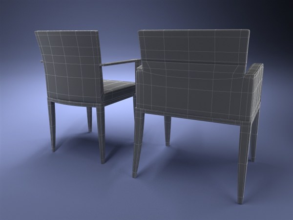 Azure Contemporary Armchair Set 27 3D model_8