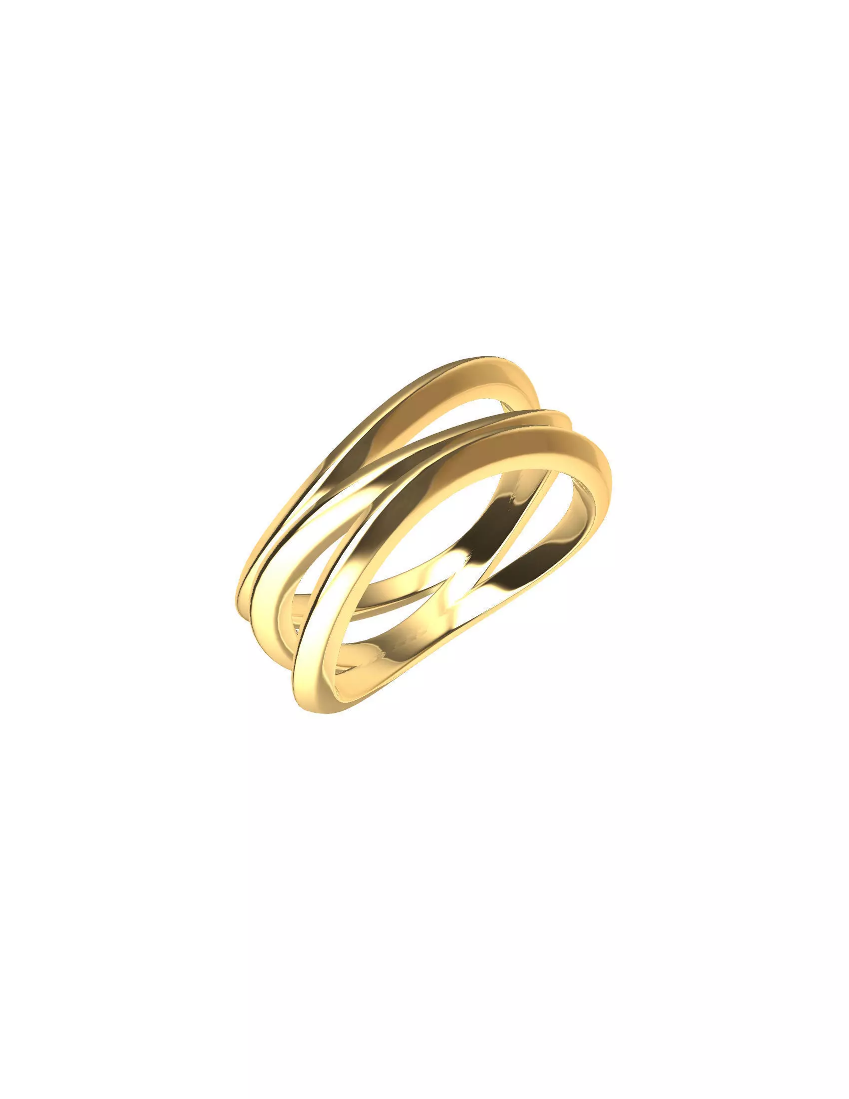 Circles Wave Ring 3D print model_0