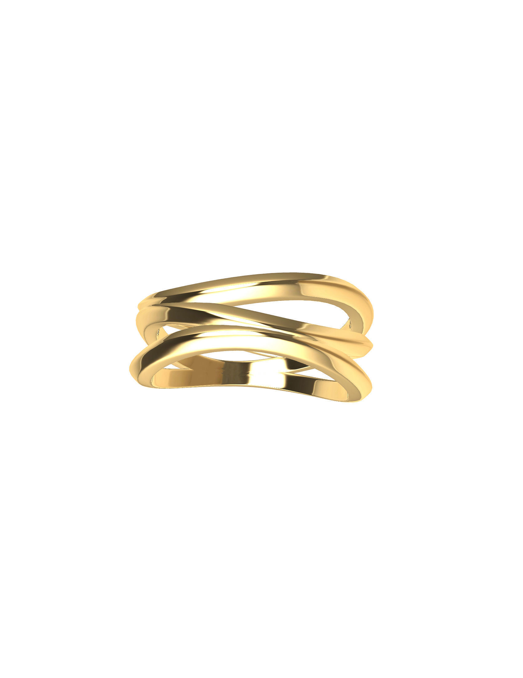 Circles Wave Ring 3D print model_4
