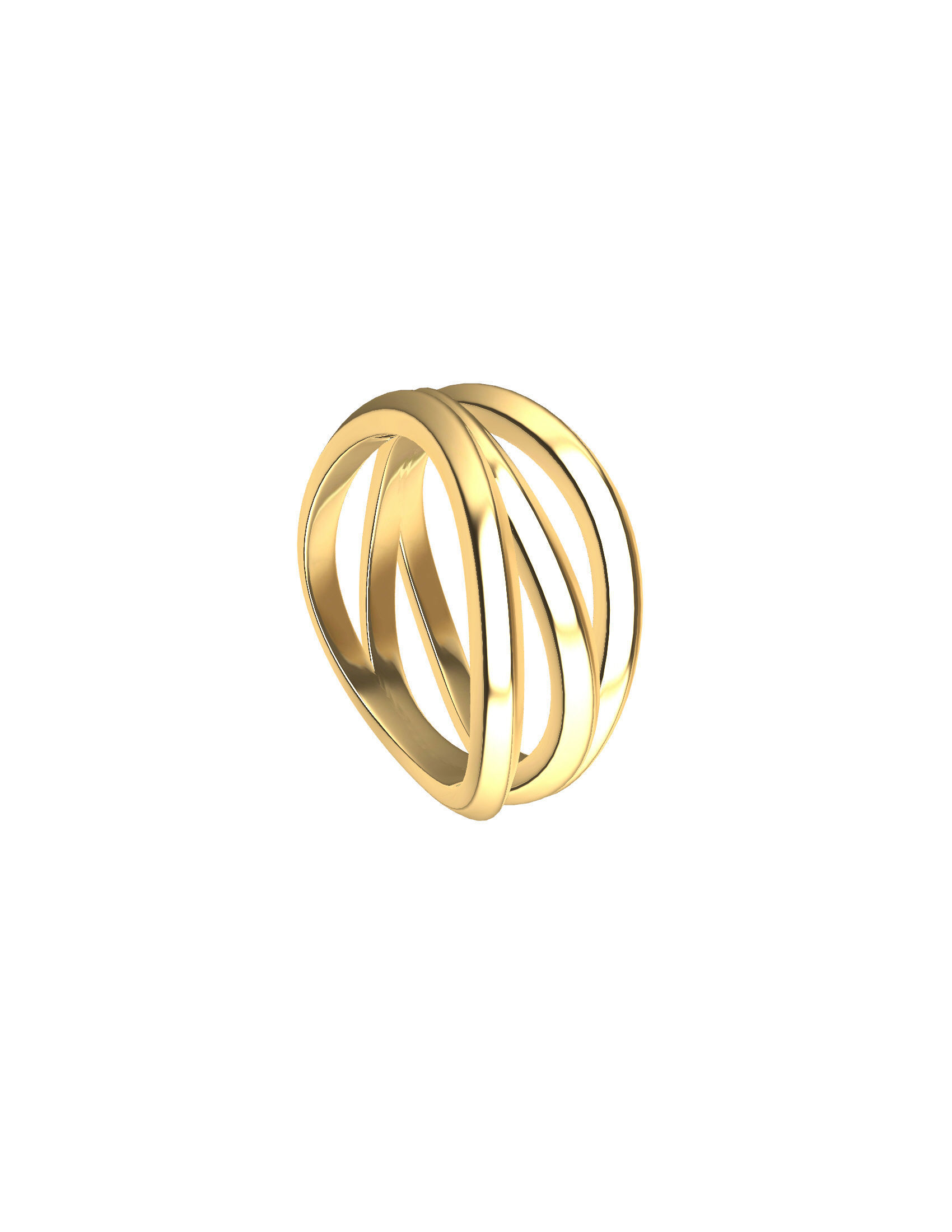 Circles Wave Ring 3D print model_2