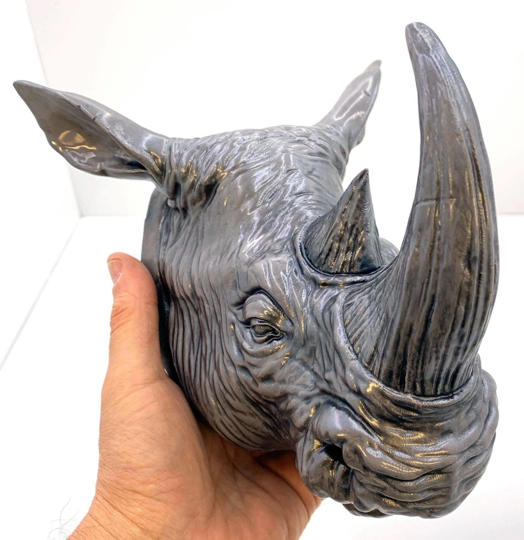 Rhino Head 3D print model_5