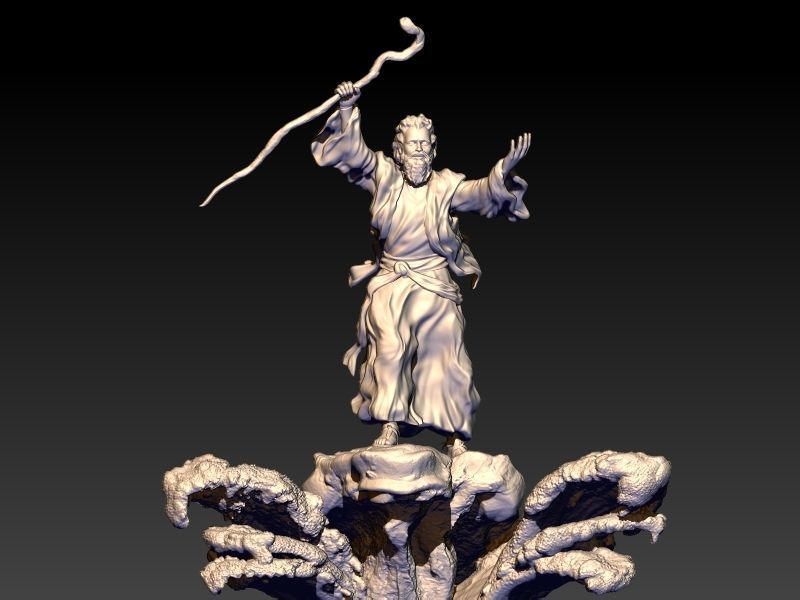 Moses and the red sea opening 3D print model_1