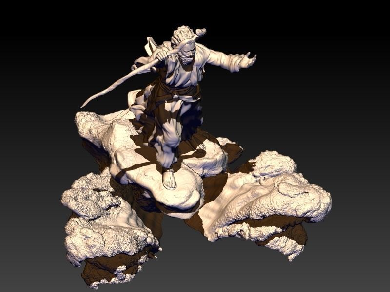 Moses and the red sea opening 3D print model_4