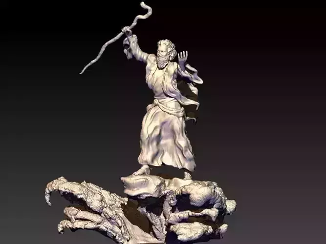 Moses and the red sea opening 3D print model