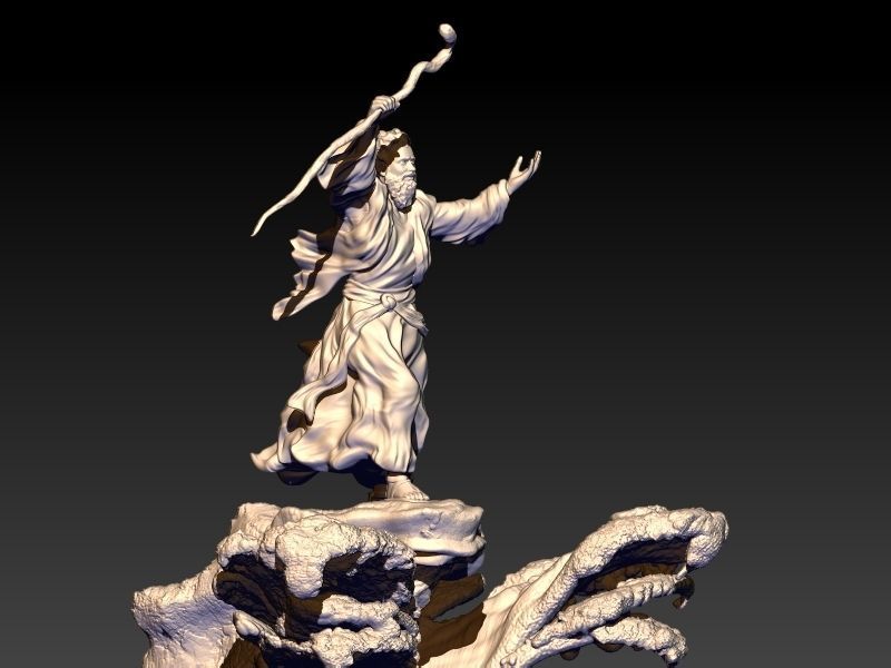 Moses and the red sea opening 3D print model_2
