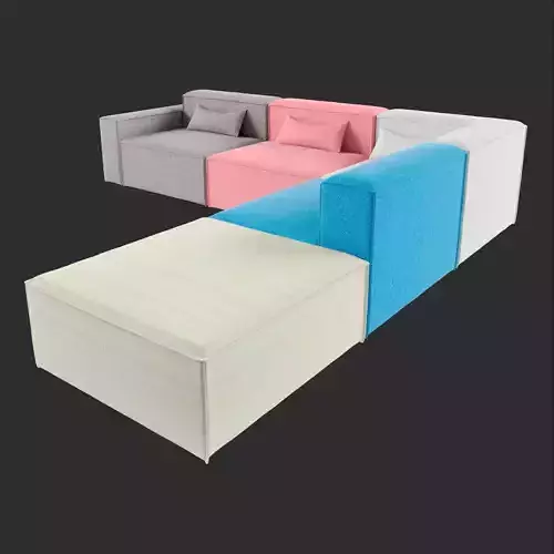 Mix Modular 5 Piece Sectional Sofa