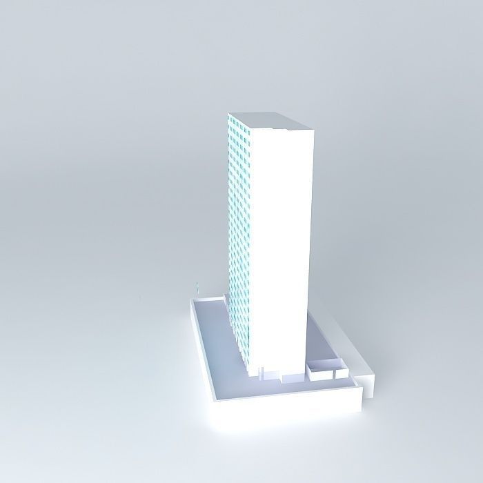 hotel Latvija LIGHT Free 3D model_2