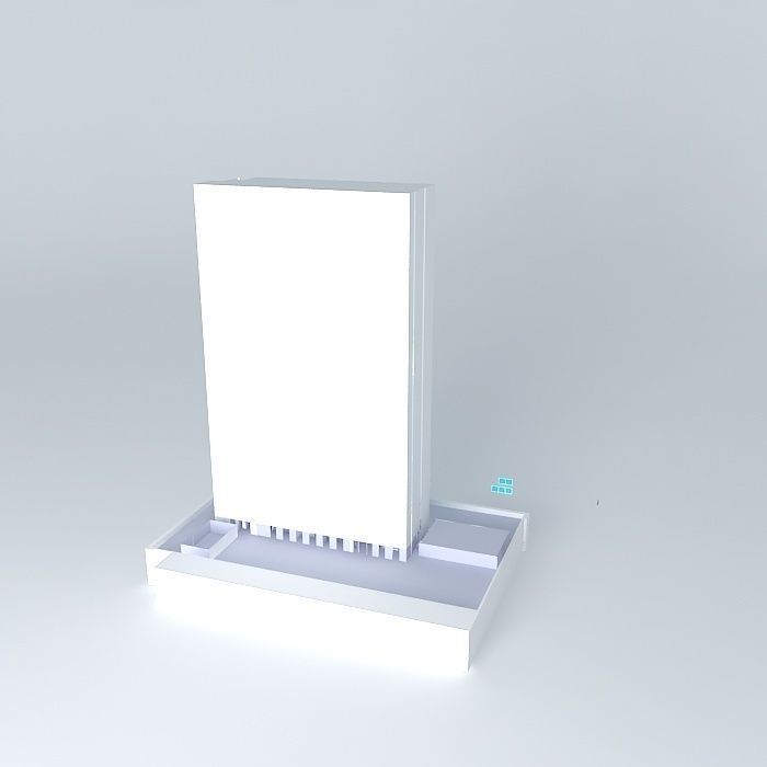 hotel Latvija LIGHT Free 3D model_1