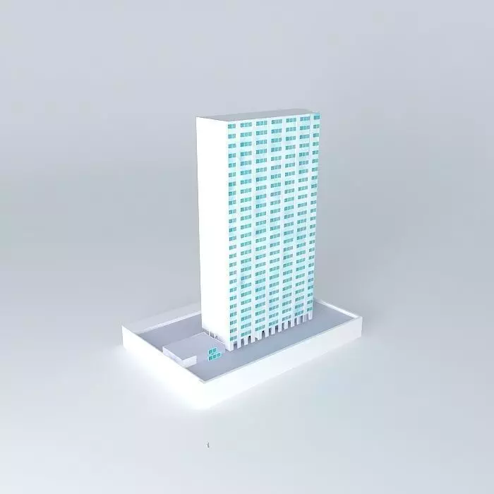 hotel Latvija LIGHT Free 3D model_0
