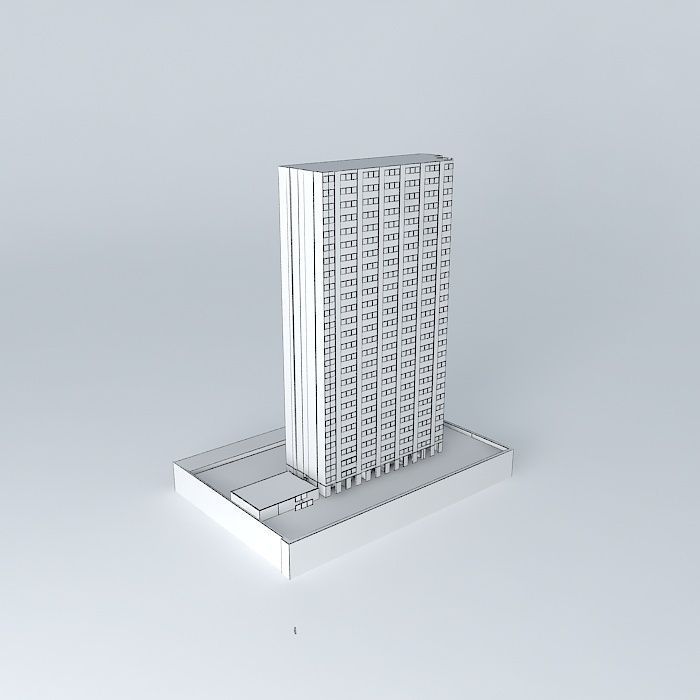 hotel Latvija LIGHT Free 3D model_3