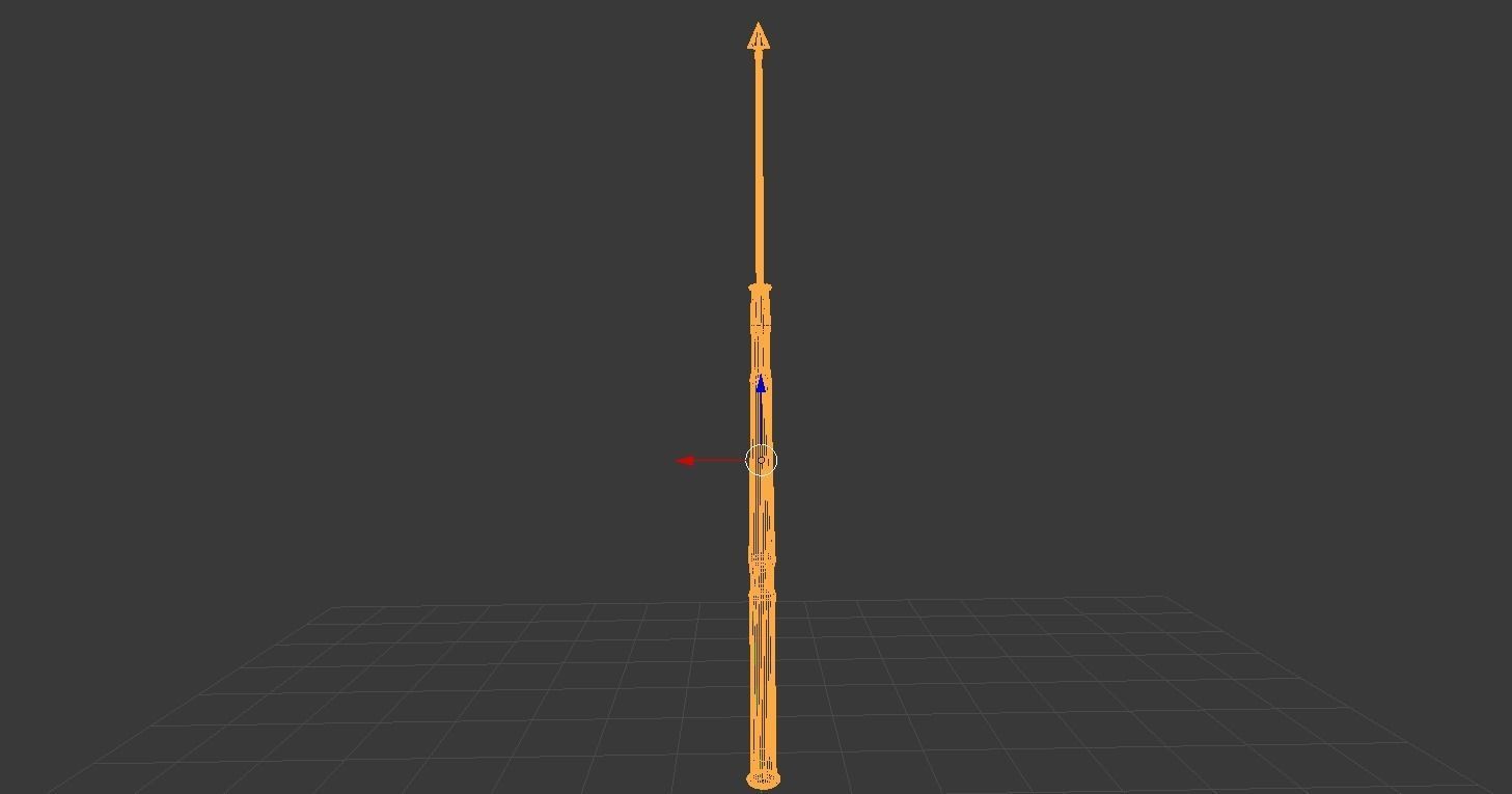 roman spear - pilum Low-poly 3D model_20
