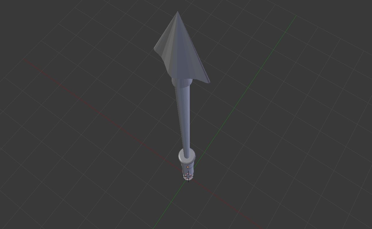 roman spear - pilum Low-poly 3D model_6