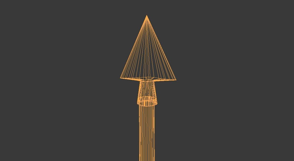 roman spear - pilum Low-poly 3D model_12
