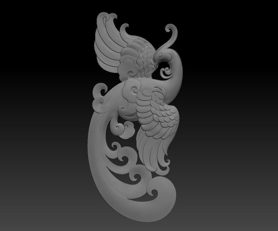 Phoenix pendant 3D print model | CGTrader