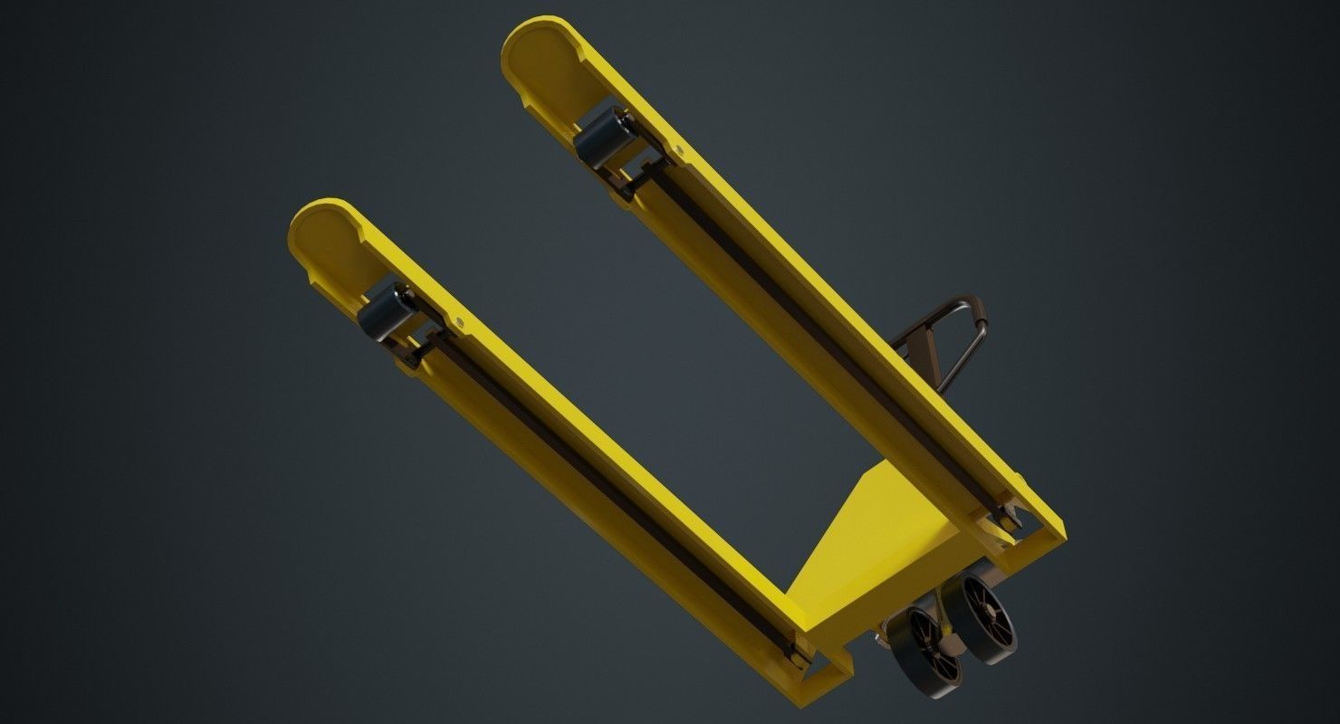 Pallet Jack 3A Low-poly 3D model_4