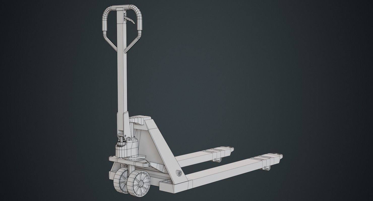 Pallet Jack 3A Low-poly 3D model_6