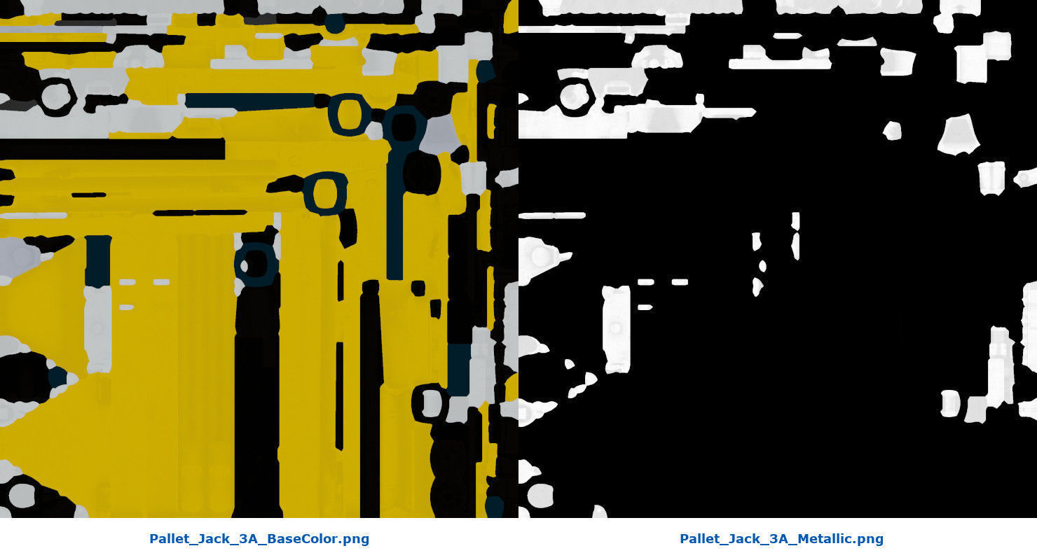 Pallet Jack 3A Low-poly 3D model_8