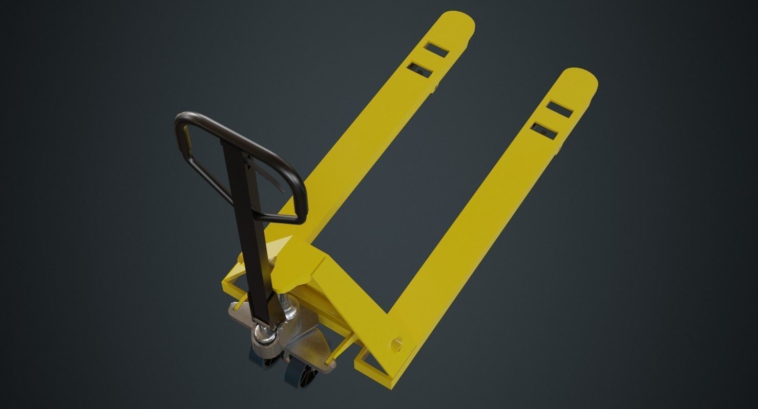 Pallet Jack 3A Low-poly 3D model_2