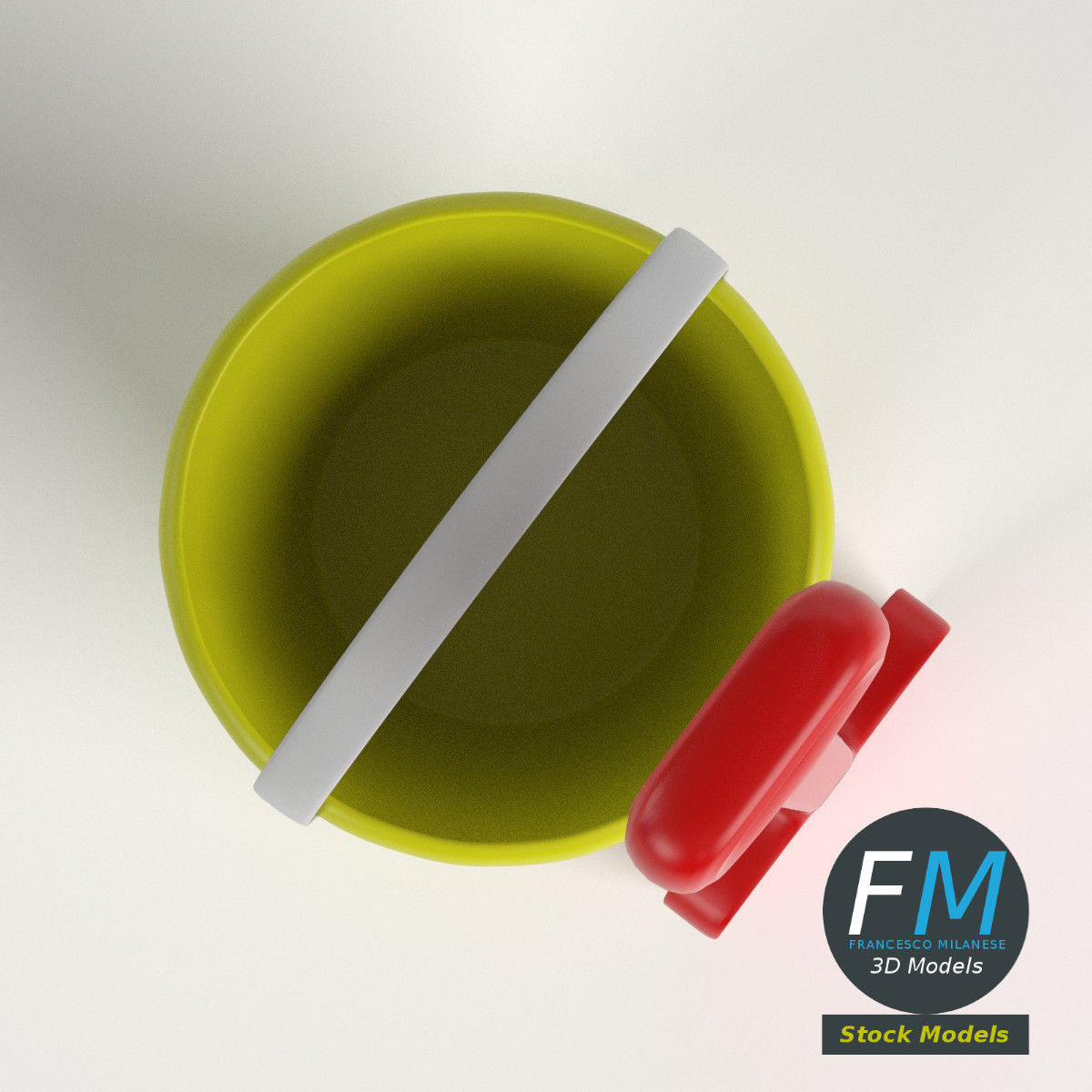 Beach bucket and shovel set 3D model_6