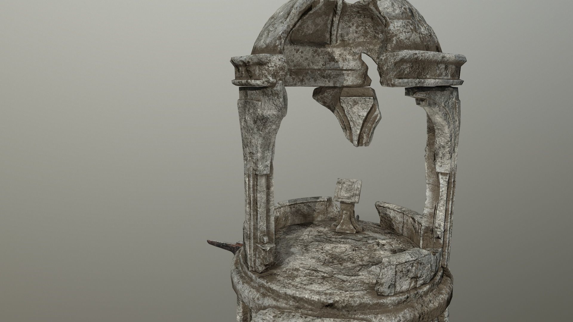 old temple  Low-poly 3D model_14