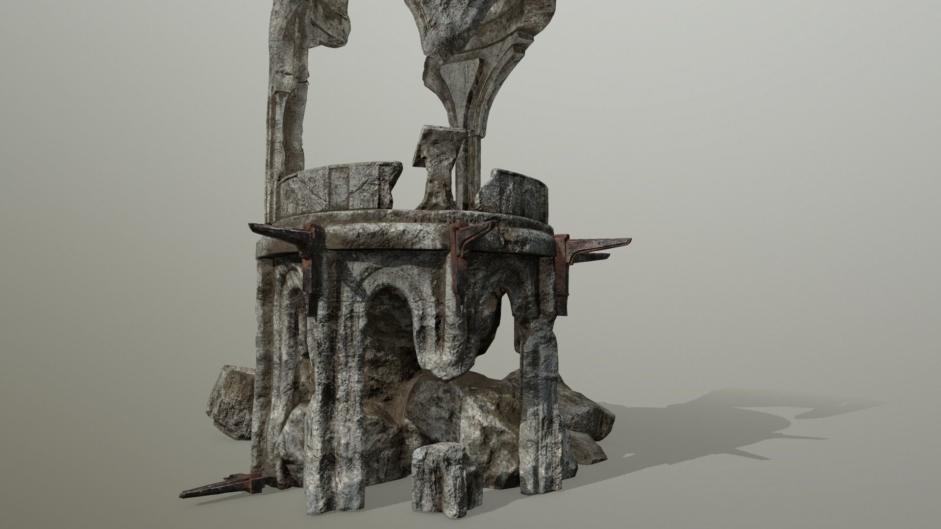 old temple  Low-poly 3D model_19