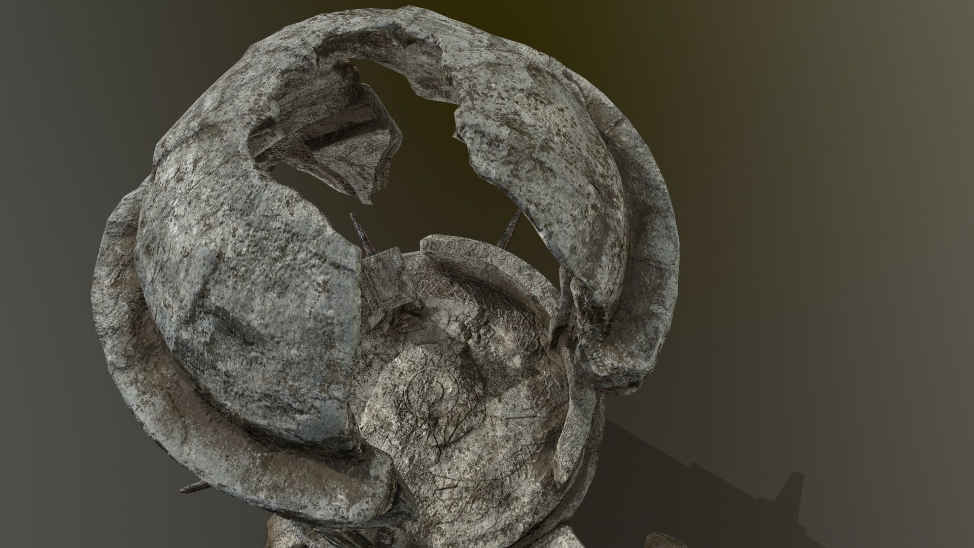 old temple  Low-poly 3D model_16