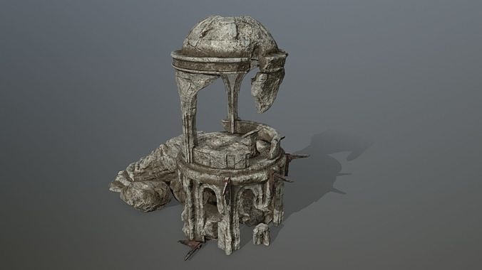 old temple  Low-poly 3D model