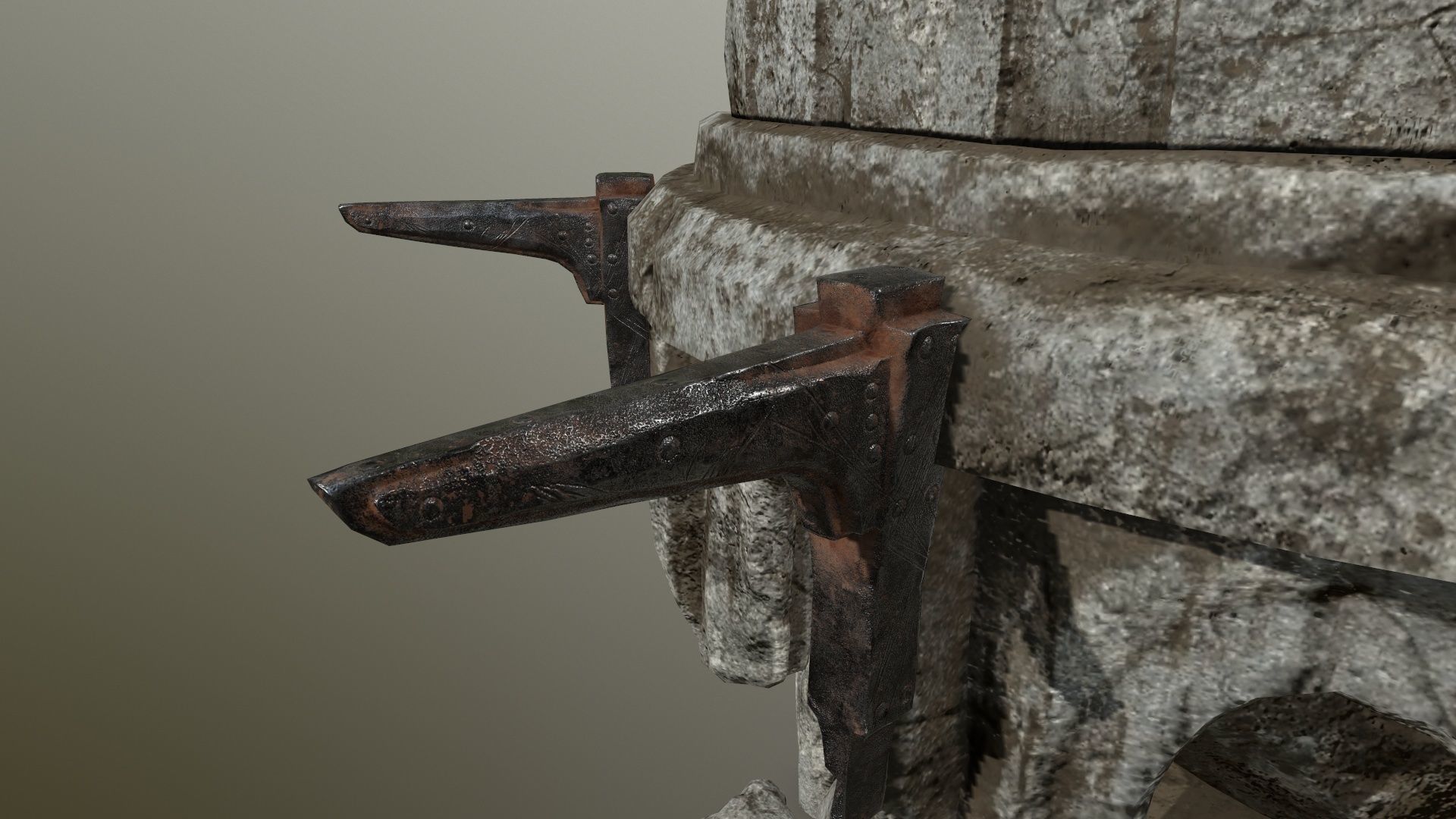 old temple  Low-poly 3D model_15