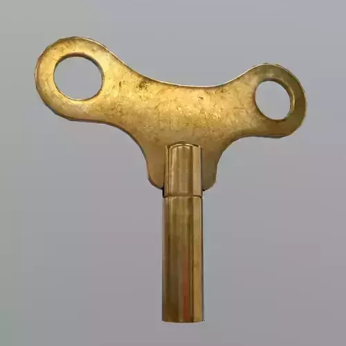 Clock key Low-poly 3D model