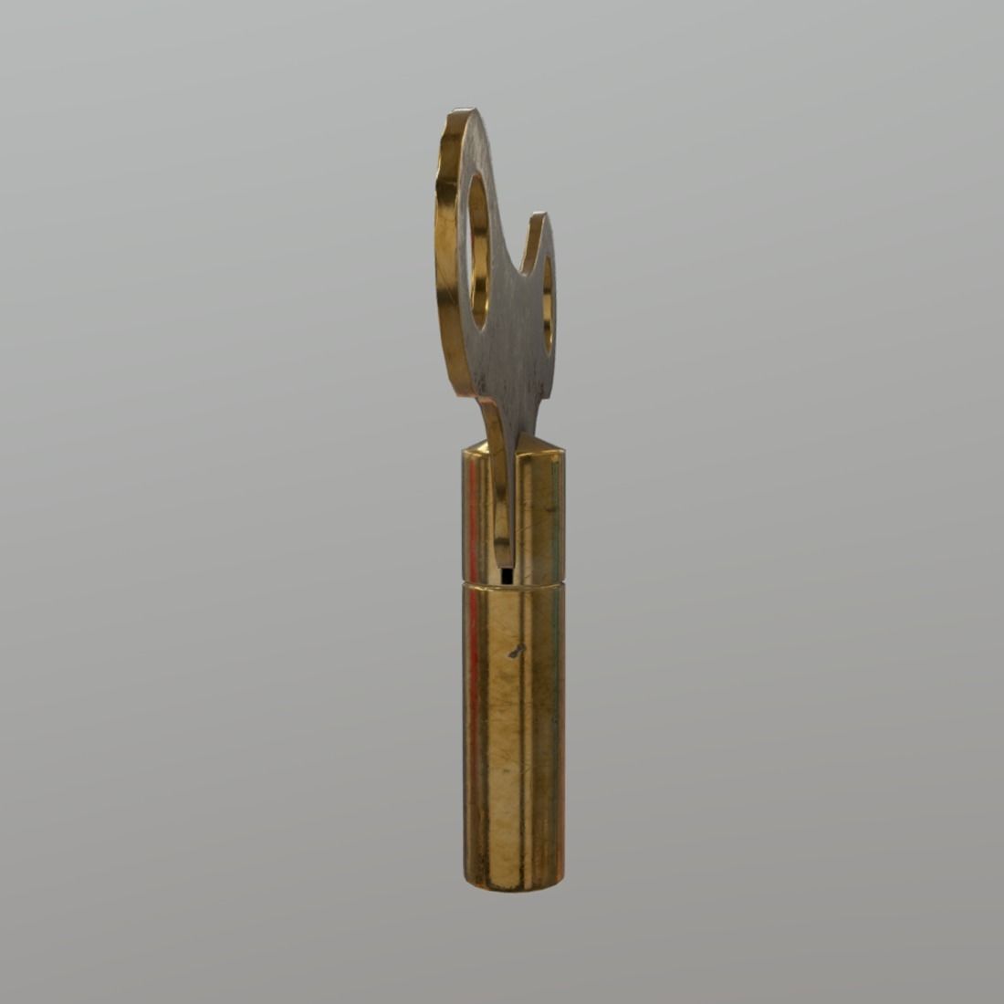 Clock key Low-poly 3D model_2