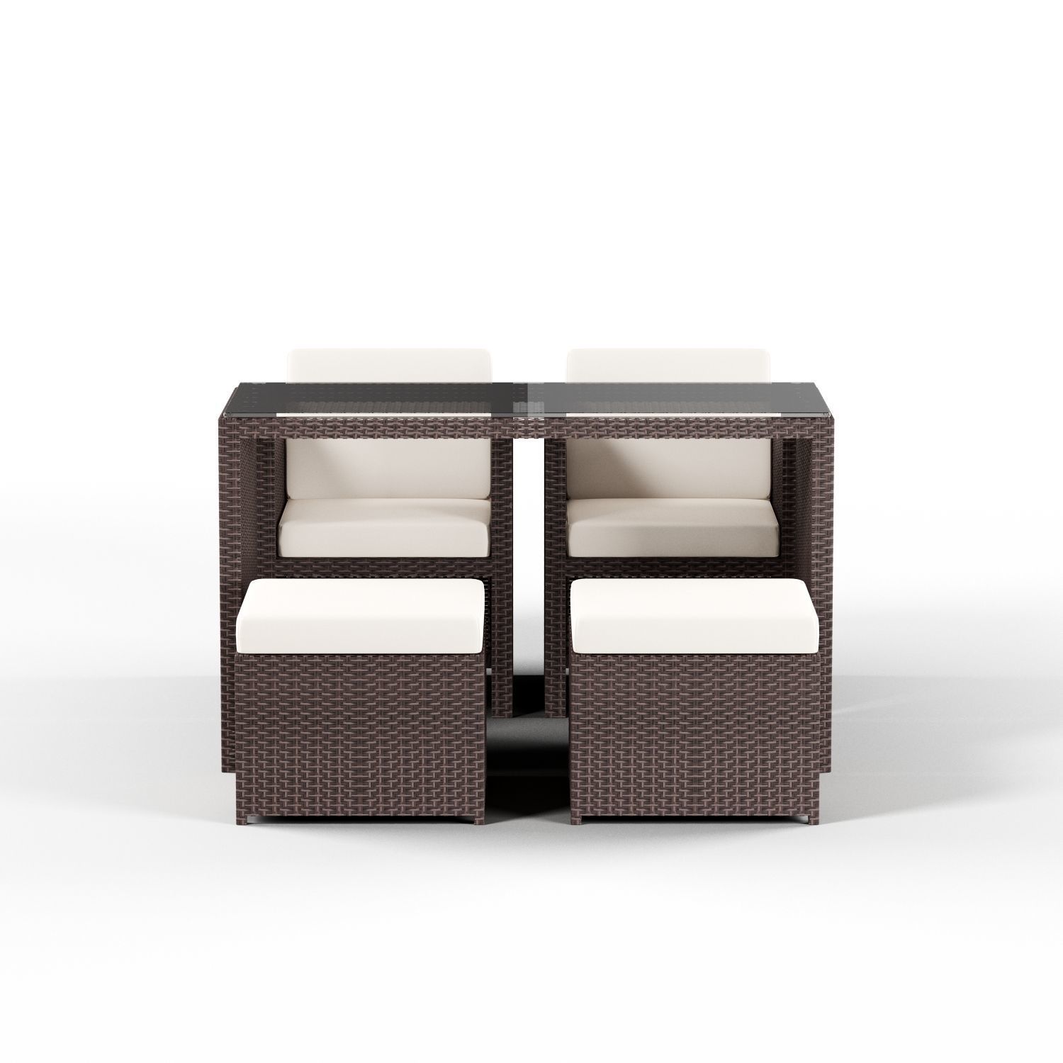 Havenside Home Duxbury Beige Indoor Outdoor Resin Rattan Low-poly 3D model_1