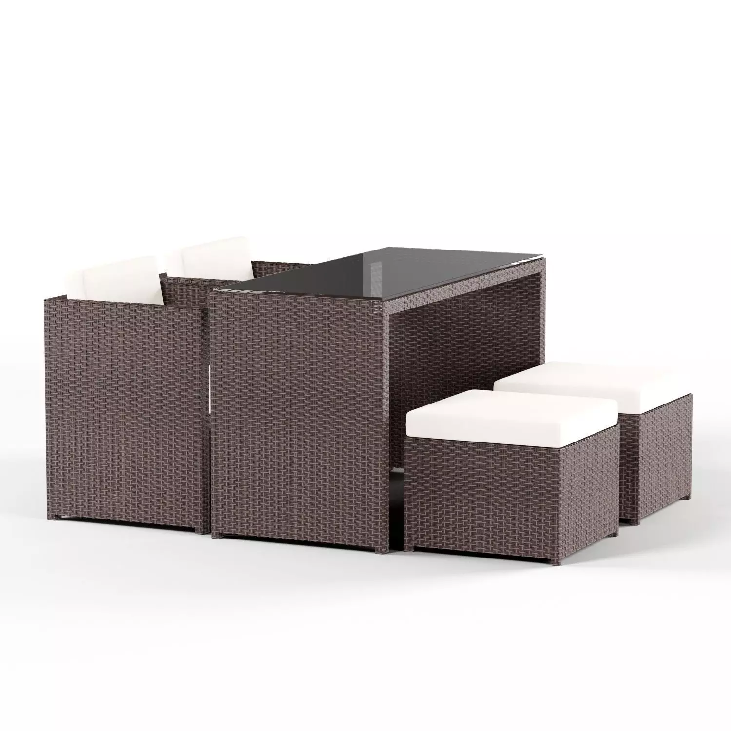Havenside Home Duxbury Beige Indoor Outdoor Resin Rattan Low-poly 3D model_0