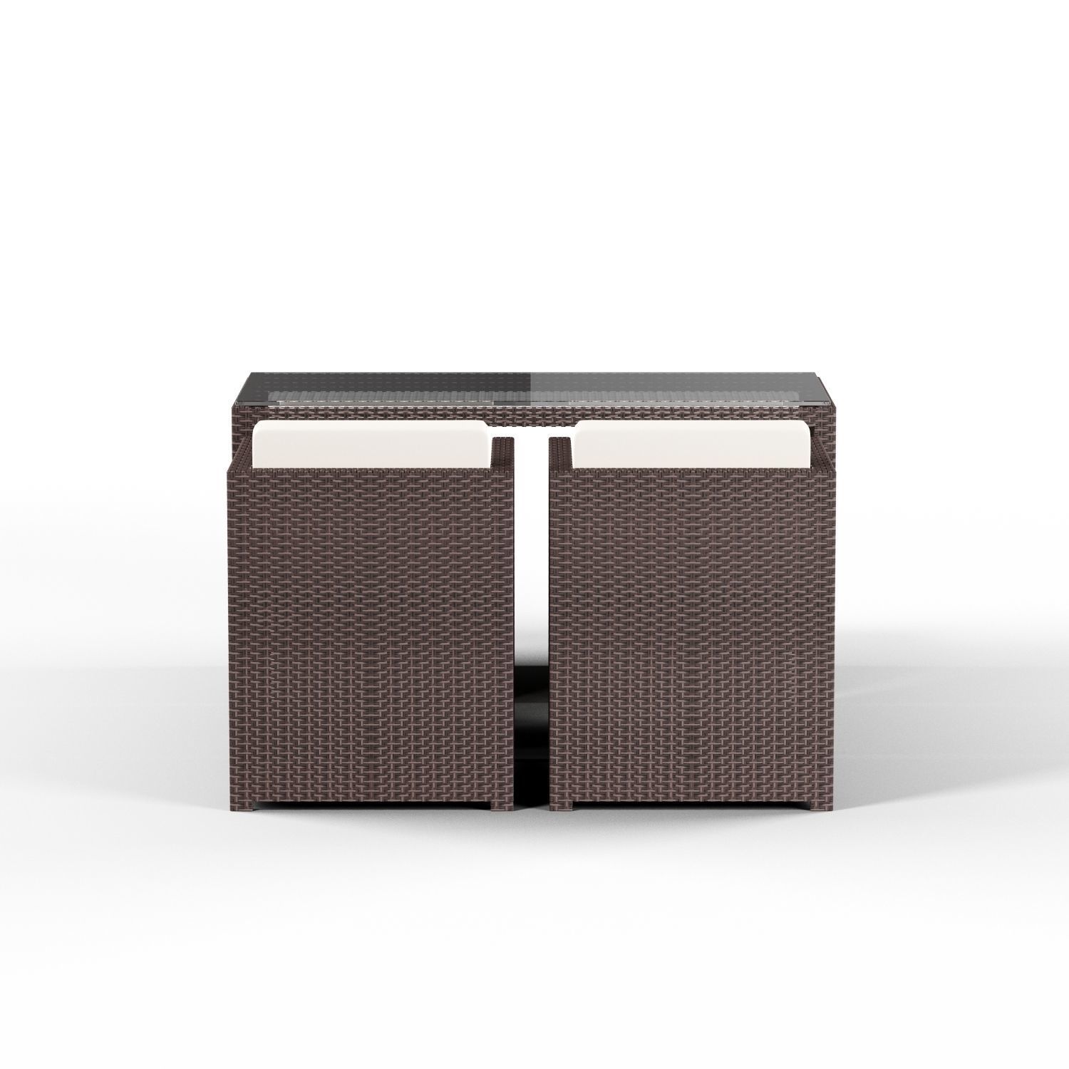 Havenside Home Duxbury Beige Indoor Outdoor Resin Rattan Low-poly 3D model_3
