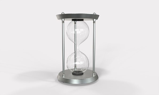 Sand Clock Timmer - 3d model Metal finish 3D model