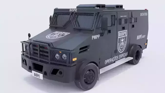 Blindado BOPE Free low-poly 3D model