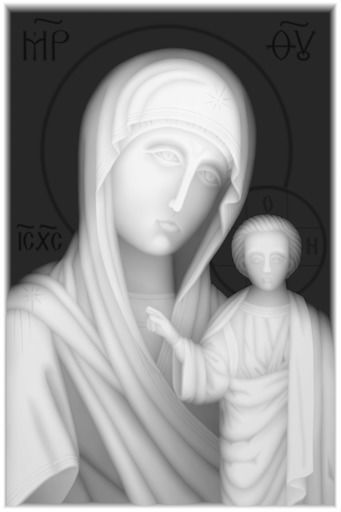 Orthodox Christian icon Our Lady of the Kazan 3D print model_3